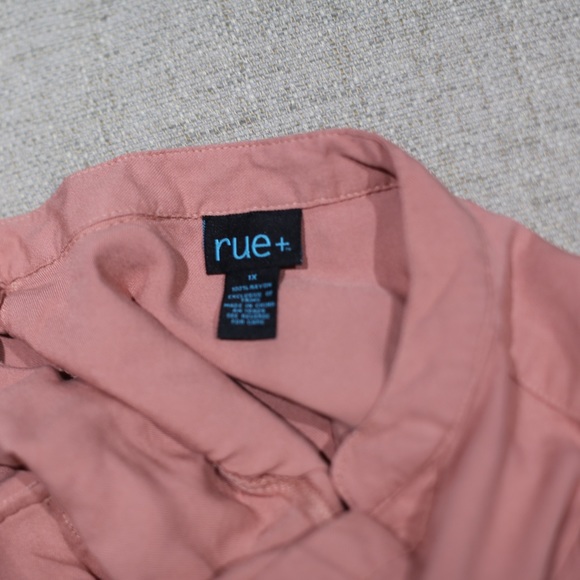 Rue + Plus Shirt Dress Womens 1X Tab Sleeve - Picture 4 of 4